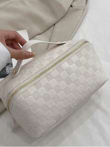 1个PU皮革防水化妆包，多功能化妆刷收纳包，防水化妆品收纳袋，适用于口红、香水、化妆品，旅行必备，送给母亲、妻子、朋友的绝佳礼物，波西米亚风格 - 彩色 - 查看 16