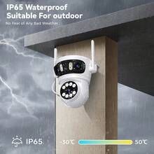 1500万像素WiFi网络摄像头，180°广角镜头，10倍数码变焦，自动跟踪，可旋转，云存储（不含电源适配器） - 白色 - 查看 9