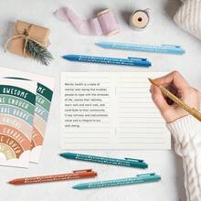 Bulk Journal Mental Health Awareness Notepad Pen For Teacher Back To Schoolsss Gift Employee Women Men Motivational Gift Positive Wellness Student Inspirational Notebooks(60 Pcs,Rainbow) - Rainbow - 查看 6