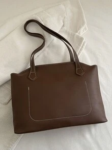 New Arrival Luxury Graphic Pattern Versatile Women Shoulder Tote Bag - Brown - View 8