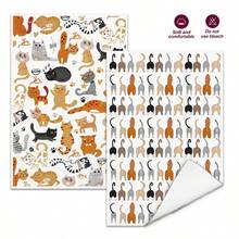 2 件超细纤维可爱猫咪图案吸水洗碗布、干毛巾、清洁抹布，非常适合厨房、烹饪、烘焙、母亲节、乔迁、生日礼物 - 白色 - 查看 7