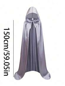 Áo choàng trùm đầu Halloween, Áo choàng phù thủy màu đen mềm mại dành cho cả nam và nữ, Trang phục cosplay, Đồ dùng tiệc tùng, Trang trí ngày lễ - 1 cái - Xem 21