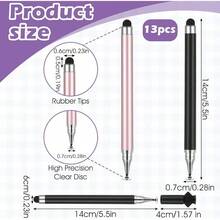 Stylus 3 Pcs Stylus Pen Android Phone, Screen Stylus Pen, Fine Tip Stylu Pens Touchscreen, Universal 2 In 1 Android Stylu Pens Tablet, Phone, Pad, Tablets3 Color Easter Egg Birthday Gift - Black, White, Rose Gold - View 2