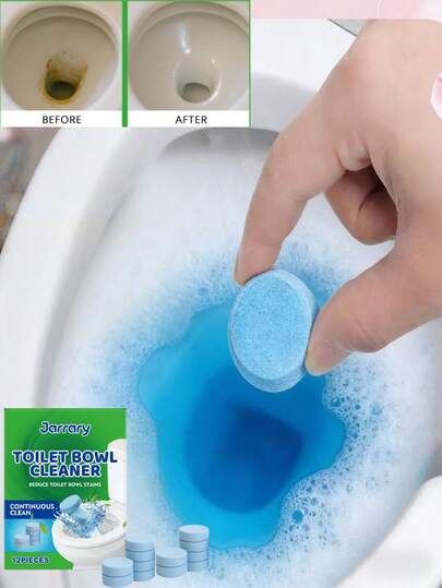 Toilet Cleaning Tablets, Household Toilet Bowl Cleaner, Removes Stains & Odors, Brightens, Daily Toilet Maintenance Cleaning Tablets. Helps Reduce Residue And Creates A Fresh Environment, Can Be Used With Toilet Brush For Better Results.