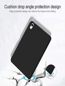 1pc Silicone Soft Case/Full Edge Protection/Honeycomb Cooling Design/Protective Cover Compatible With (Air4/5/6)/(7/8/9/10th Gen)/ 11 1A16(2025) - Black - View 5