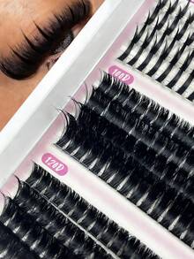 12 Rows Lash Clusters With Spikes & Bottom Lashes Fluffy Volume 240 Pcs Manga Natural Spiky Cluster False Eyelashes Fairy Cluster Lashes Wispy Manga Lash C/D Curl Individual 100D 120D Anime Mink Lashes Extensions Full Pack DIY At Home - D - View 2