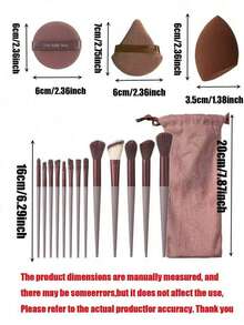 Bộ cọ trang điểm theo mùa 13 món màu xanh lá cây, bao gồm cọ má hồng, cọ phấn mắt, v.v. Bộ dụng cụ làm đẹp hoàn chỉnh, bộ cọ trang điểm chuyên nghiệp, phù hợp cho người mới bắt đầu. - màu nâu - Xem 6