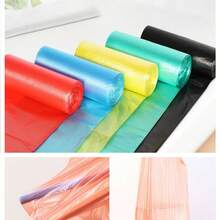 Colored Kitchen Garbage Bags On A Roll, Multicolor Perforated Trash Bags, Thickened Plastic Waste Bag For Home Kitchen Office Bathroom, - View 4