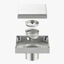 1PC Tile Insert Rectangular Floor Waste Grates Bathroom Shower Drain 100*100mm 304 Stainless Steel Anti Odor Invisible Floor Drain Random Color - Multicolor - View 7