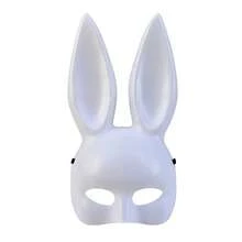 1pc Rabbit Mask For Masquerade Ball, Rabbit Ear Mask Party Costume Prop, Adjustable Strap Design, Fits Various Head Sizes, Great For Photo Shoots - View 5