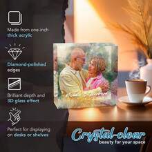 Customized Acrylic Photo Block/Plaque, Print Your Photo/Image, Any Photo Printing, Personalized Photo Block, Photo Plaque - Multicolor - View 5