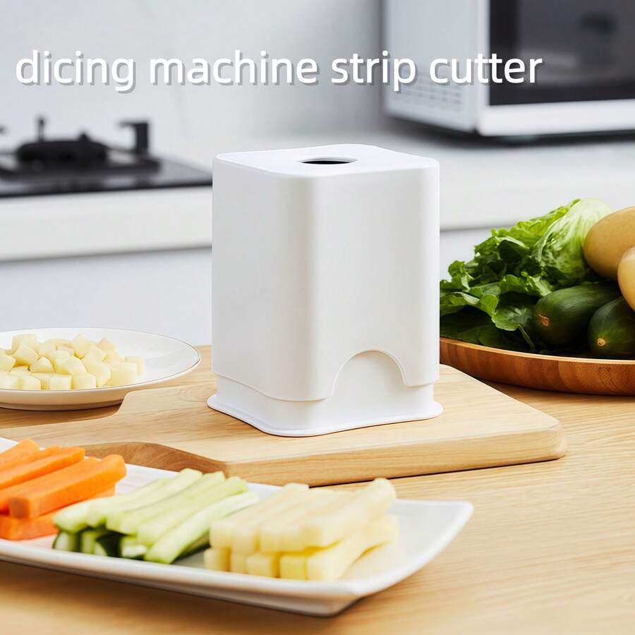 49-Slot Stainless Steel Potato Slicer And French Fry Cutter - A Multifunctional Kitchen Vegetable Cutter That Won't Harm Hands, Suitable For Cutting Fries, Carrots, Diced Fruits And Vegetables