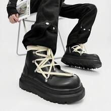 Thick-Soled Versatile Five-Star Winter Motorcycle Boots - 黑色 - 查看 6