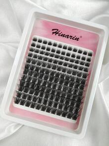 144片D型卷翘浓密睫毛嫁接片，12盒，8-16毫米混合长度，卷翘浓密，适合日常妆容或特殊场合佩戴。睫毛簇、睫毛片、单根睫毛、假睫毛、假睫毛 - D - 查看 5