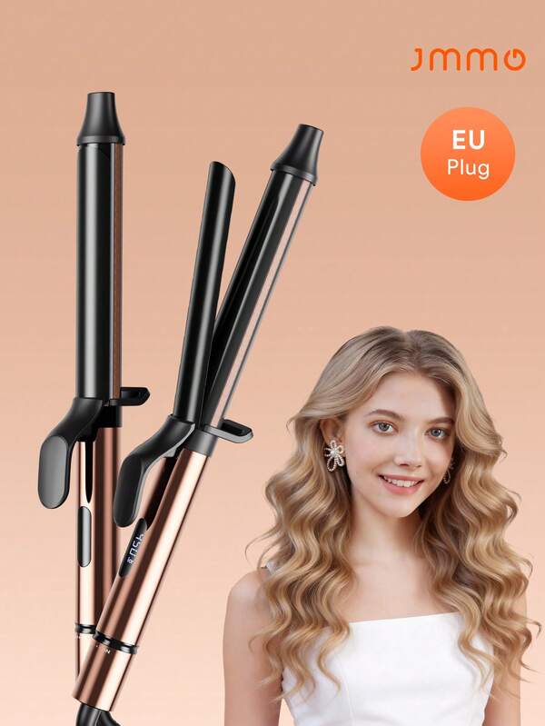 JMMO Long Barrel Curling Iron, Extra-Long Curling Wand For Smooth And Lasting Styling, Ceramic Hair Curler With 8 Heat Settings, No Heat Damage,Suitable For All Hair Types-EU Plug