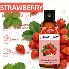 LZJV 100毫升/3.4盎司 + 30毫升/1.0盎司草莓精油扩香套装，草莓精油，按摩油，家用香氛扩香器，面部护理礼品 - 草莓味道 - 查看 2