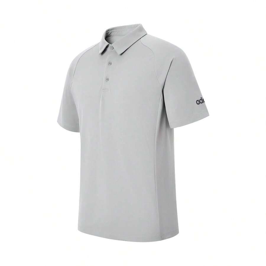 Adidas 男士新款休闲运动Polo衫，带领，速干 - 淺灰色 - 查看 1