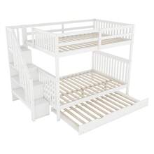 Kids Bed Frames, Headboards & Footboards - White + Pine + 140cm*200cm-1 - View 7