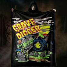 1PC 3D Monster Jam Monster Truck Cartoon Blanket, Edgy Gift For Motorsports Fans, Themed Man Cave Decor, Retro Sci-Fi Party Accent & Race Day Souvenir,Soft Throw Blanket For Home Bedroom Bed Sofa Picnic Travel Office Cover Blanket, Multiple Sizes 50x60 To 60x80 Inches - Nhiều màu 26 - Xem 6