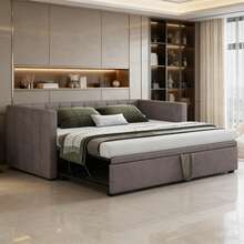 Futons - Gray + Upholstered + 90cm*200cm-3 - View 1