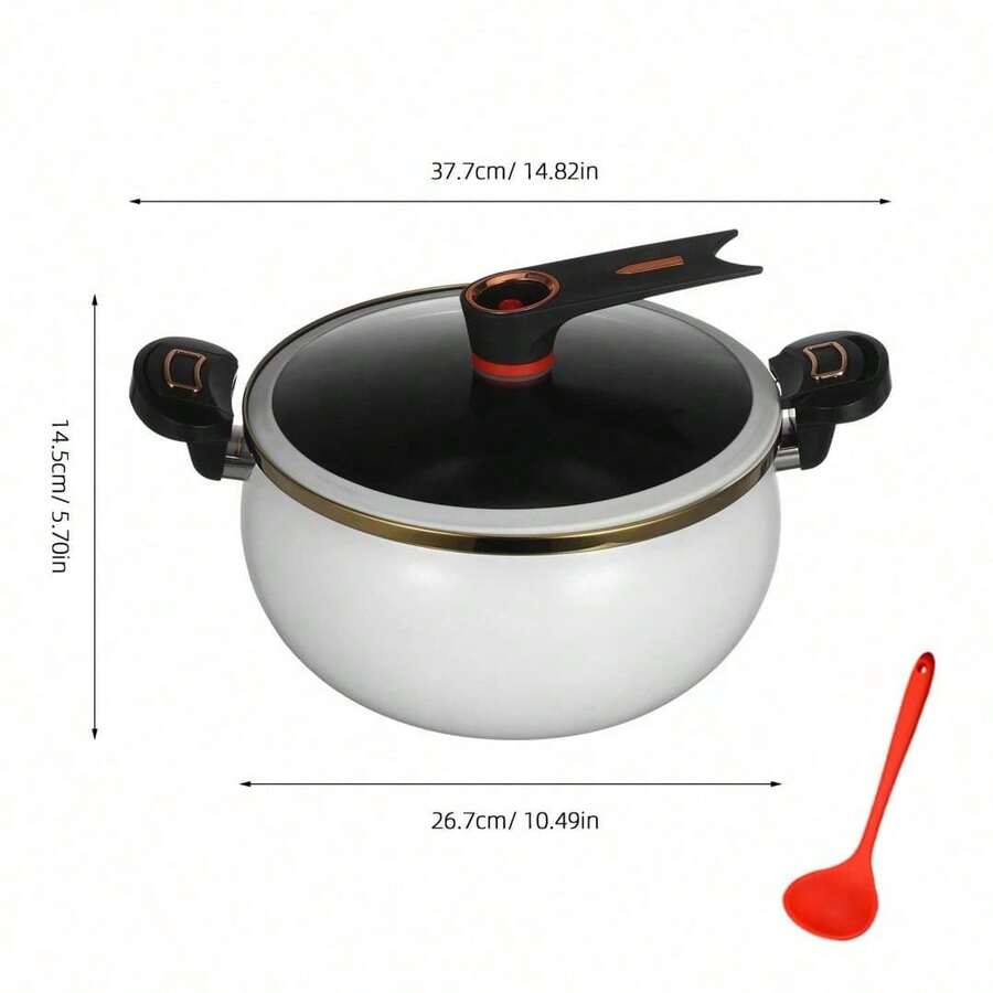 Micro Pressure Cooker 8L Non Stick Multifunctional With Cover Soup Pot Outdoor - View 1
