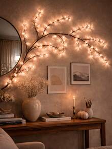 1 đèn LED hình cành hoa anh đào, dùng nguồn USB, có 8 chế độ nhấp nháy, mềm mại và có thể uốn cong, thích hợp sử dụng trong nhà/ngoài trời, mùa xuân/hè, phòng khách, phòng ngủ, tường, trang trí đám cưới, không khí tiệc tùng, quà tặng ngày Valentine, sinh nhật và tốt nghiệp. - ánh sáng trắng ấm áp - Xem 11