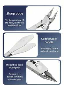 Juego profesional de cortaúñas para pedicura en el hogar - Incluye cortaúñas, cortaúñas para uñas encarnadas, recortador de uñas gruesas y cortador de bordes, diseño ergonómico de pico de águila, perfecto para manicura y pedicura en el hogar, fácil de usar y limpiar - Múltiples estilos - Ver 8