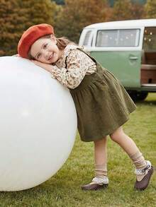 1双儿童运动鞋，女童白色蝴蝶结刺绣休闲运动鞋 - 棕色 - 查看 2