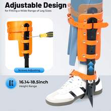 LYNICESHOP Tree Climbing Spike Kit, Pole Climbing Spurs Steel Adjustable Climber Strap Gaffs Upgrade Cow Leather Tree Climbing Gear Pole Climbing Spurs Tool For Felling Trees, Picking Fruit, Hanging Objects Holiday Gift (US Stock) Faster Delivery - Default - View 4