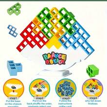 一套摇摆叠叠乐积木，是派对和聚会的绝佳助兴道具。它将经典积木与平衡挑战相结合，每次放置积木都考验玩家的稳定性和策略，哪怕最轻微的失误都可能引发连锁反应导致坍塌。 - 彩色 - 查看 8