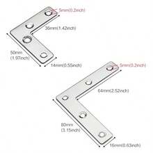 10pcs 7-Shaped Right Angle Brackets, Furniture Hardware Accessories - 10 - View 2