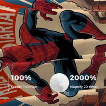 This Is A Marvel Spider-Man Themed Flannel Blanket, With Multiple Spider-Man Images And Web Elements Densely Arranged, Creating A Strong Visual Impact. The Main Color Scheme Is Red, Blue, And White, And It Has The Features Of Warmth And Softness, Suitable For Use As A Sofa Throw, Nap Blanket, Or Bedding Decoration. - Mustard Yellow - View 11