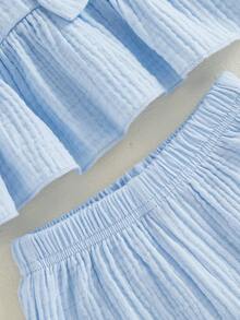 Baby Girls Tank Top Co-Ords - Blue - View 7