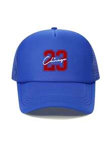 1顶时尚海绵帽，23号印花，成人卡车司机帽，棒球帽，钓鱼帽，趣味礼物帽，男女皆宜，春夏款 - 彩色 - 查看 13