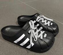 Adidas 男女通用运动凉鞋 - 黑與白 - 查看 8