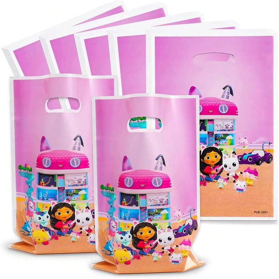 1set /10pcs Gift Bag Loot Bag Girls Birthday Party Supplies Cat Decorations Gift Party Favors Decoration,Perfect Holiday Gift, Easter Gift, Gift For Fans And Friends(Random Style) - Multicolor - View 1