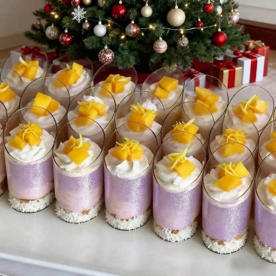 Ly tròn miệng vát, ly đựng mousse, ly đựng pudding, ly tráng miệng, thích hợp cho đám cưới, ngày lễ, tiệc tùng.
