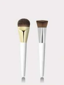 2pcs Makeup Brush Set, Suitable For Foundation, Powder, Concealer And Multi-Functional Kabuki Blending Brush, With Carrying Case, Ideal For Beginners - White - View 9