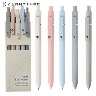 5/3/1 Pcs 0.5mm Black Ink Fine Tip Smooth Writing High-End Series Pens, Suitable For Writing, Diary, Notes, Office And Study Supplies, Unisex Back To School Gift (Modern Gray)