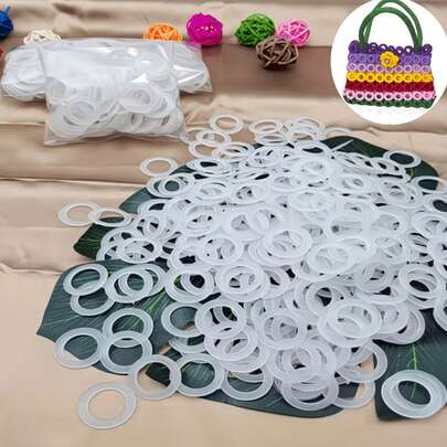 20mm Marcadores de puntada elásticos para tejer y ganchillo, bolsas de tejer y accesorios, suministros de manualidades, blanco