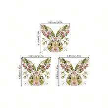 1/2/3 Pieces Of 2D Printed Embroidered Rabbit Easter Heat Transfer Stickers With Colorful Cartoon Design, Washable Patches, Suitable For Clothing, T-Shirts, Jeans, And Backpacks, Allowing Personalized Style - 3PCS-3*S - View 11