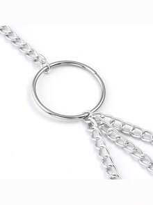 1 chiếc dây đeo eo 4 sợi màu bạc gợi cảm dành cho nữ, thích hợp để đeo hàng ngày với quần jeans và váy. - Bạc - Xem 3