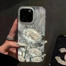 1 chiếc ốp lưng điện thoại Feather Shell Minimalist IMD họa tiết hoa sen trắng rực rỡ, tương thích với iPhone 16 Pro Max, 17/16/15/14 Plus, 13/12/11, Air và các dòng khác, phiên bản quốc tế, không phải phiên bản nội địa. - Nhiều màu - Xem 3