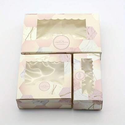 10pcs Fashionable Pink Granite Marble Pattern Gift Boxes, Suitable For Weddings, Parties And Other Occasions - Perfect For Packaging Candies, Chocolates And Party Favors