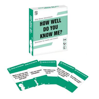 1盒“你有多了解我”社交问答派对卡片，情侣约会之夜互动游戏，餐后娱乐桌游，趣味亲密关系测试卡片