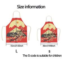 1pc Snow Mountain Pattern Apron, Creative Funny Fashion Printed Apron, Home Cleaning Apron, Easy Clean Kitchen Cooking Apron, Creative Home Apron - Multicolor - View 5