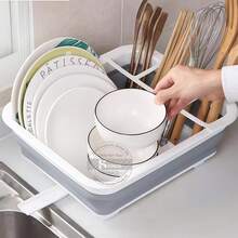 Space-Saving Kitchen Drying Rack - Foldable Dish Rack, Bowl Rack, Cutlery Rack And Storage Rack, Suitable For Hotel/Commercial Use - Grayish White - View 10