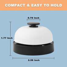 2 PCS Small Service Call Bell 2.56 Inch Desk Counter Ring Bell For Hotel Reception Dog Training Dinner Party Trivia Games - 1 - View 3