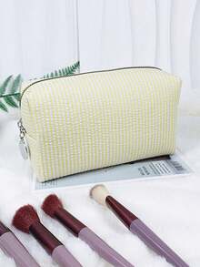 Customized Makeup Bag, Personalized Bridesmaid Makeup Bag, Bridal Gift, Party Makeup Bag, Striped Travel Organizer, Christmas Gift, Valentine's Day Gift - Multicolor - View 17