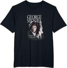 George Michael Retro Icon T-Shirt, Small, Black - màu đen - Xem 9